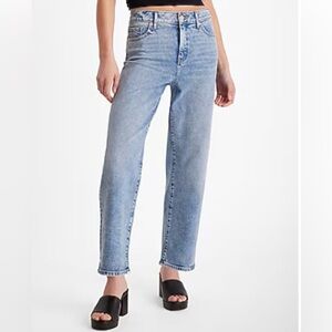 Express High Rise Straight Leg Jeans